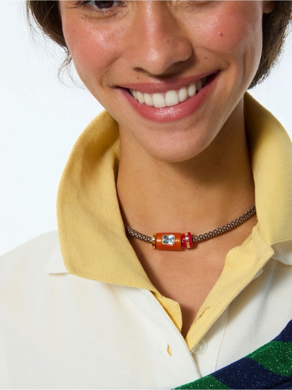 ROXANNE ASSOULIN The Cylinder Cord Necklace in Sienna